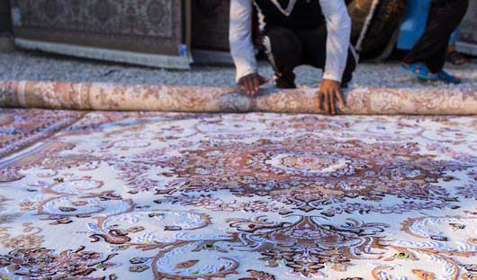 روش اصولی لول کردن قالی در قالیشویی مرزداران 